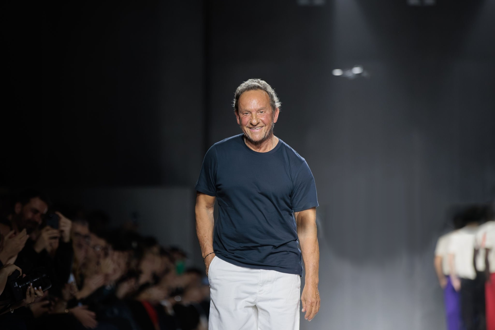 Custo Dalmau greets the audience after the Custo show at 080 Barcelona Fashion in Barcelona, April 2026